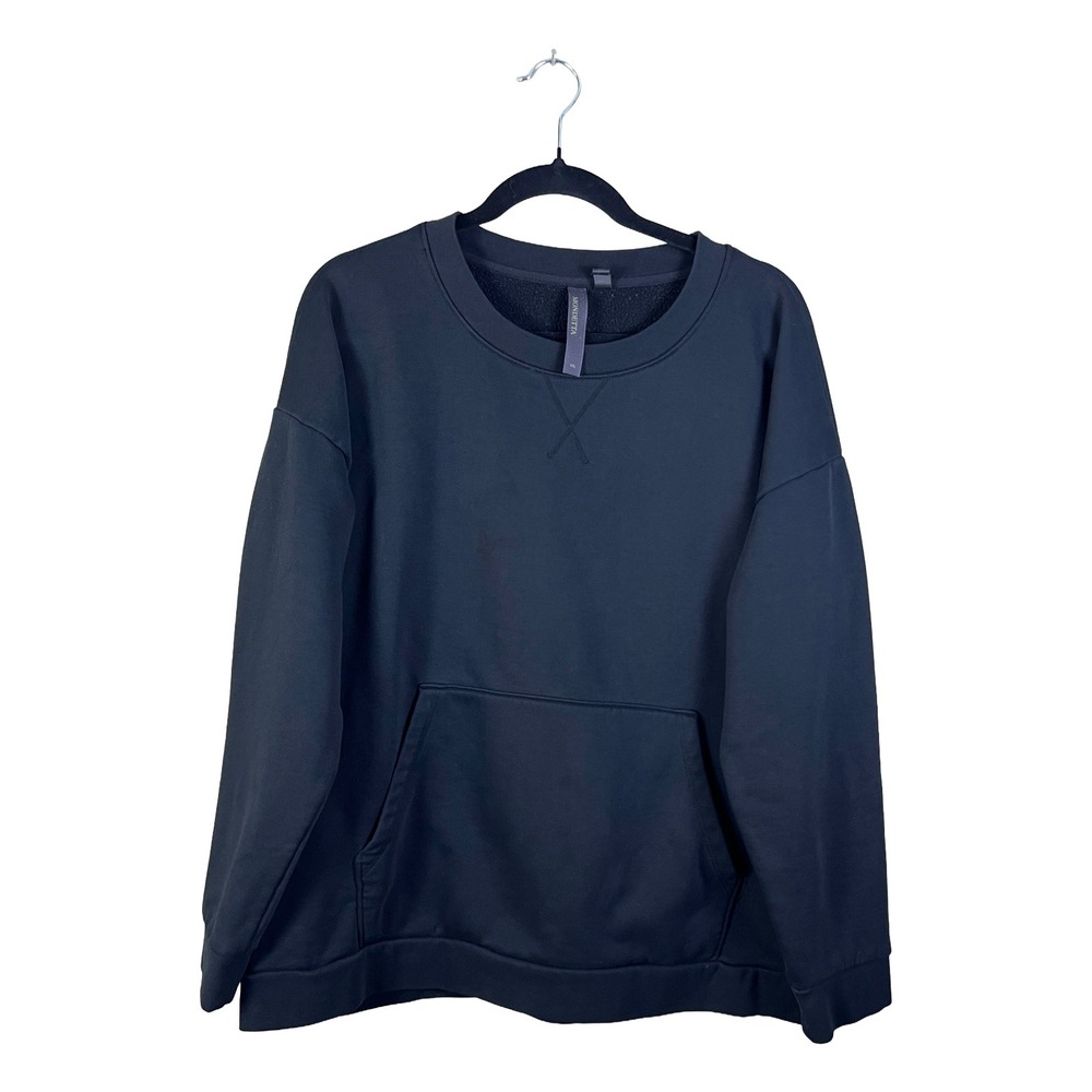Mondetta Crewneck Sweatshirt Modern Women's Size XXL‎ Black Athleisure Normcore